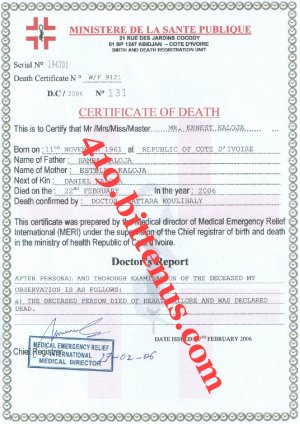 MY FATHERS DEATH CERTIFICATE